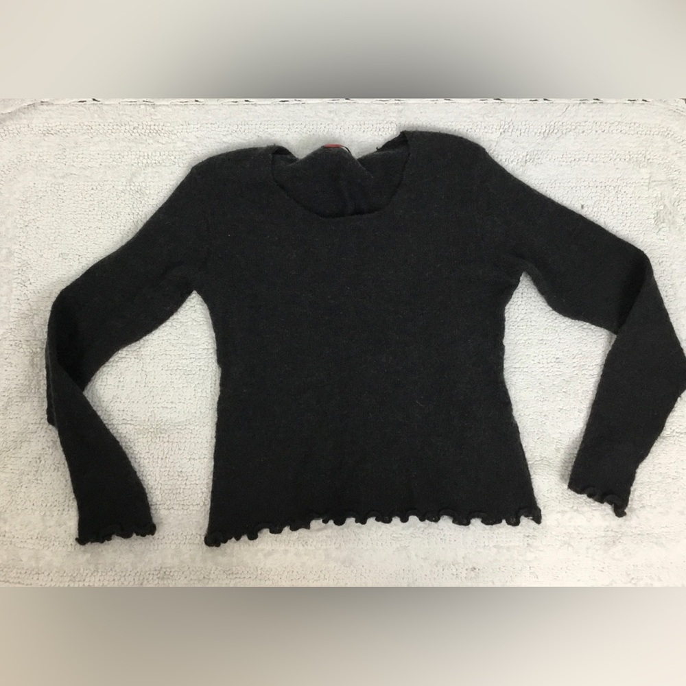 La Salle Mohair Wool Blend Pullover Scoop Neck Sweater L